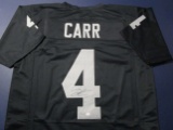 Derek Carr of the Oakland / Las Vegas Raiders signed autographed football jersey PAAS COA 789