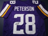 Adrian Peterson of the Minnesota Vikings signed autographed football jersey PAAS COA 824