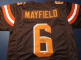 Baker Mayfield of the Cleveland Browns signed autographed football jersey PAAS COA 873