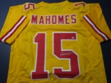 Patrick Mahomes of the Kansas City Chiefs signed autographed football jersey PAAS COA 176