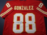 Tony Gonzalez of the Kansas City Chiefs signed autographed hockey jersey PAAS COA 019