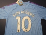 Sergio Kun Aguero soccer superstar signed autographed soccer jersey PAAS COA 531