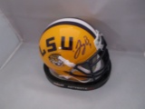 Joe Burrow of the LSU Tigers signed autographed mini football helmet PAAS COA 154