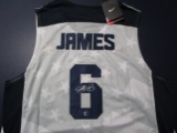 LeBron James of the Miami Heat signed autographed basketball USA Jersey ATL COA 756