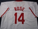 Pete Rose of the Cincinatti Reds signed autographed baseball jersey ATL COA 684