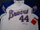 Hank Aaron of the Atlanta Braves signed autographed baseball jersey Steiner COA