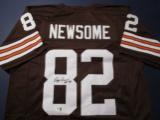 Ozzie Newsome of the Cleveland Browns signed autographed football jersey GA COA 021