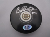 Bobby Orr of the Boston Bruins signed autographed logo hockey puck ATL COA 797