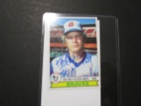 Bob Horner of the Atlanta Braves signed autographed baseball card JSA COA 314