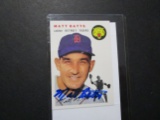 Matt Batts of the Detroit Tigers signed autographed baseball card JSA COA 333