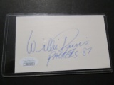 Willie Davis of the Green Bay Packers signed autographed 3x5 index card JSA COA 193