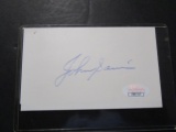 Johnny Sain of the Boston Braves signed autographed 3x5 index card JSA COA 217