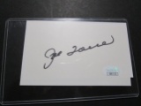 Joe Torre of the New York Yankees signed autographed 3x5 index card JSA COA 172