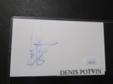 Denis Potvin of the NY Islanders signed autographed 3x5 index card JSA COA 186