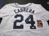 Miguel Cabrera of the Detroit Tigers signed autographed baseball jersey JSA COA 805