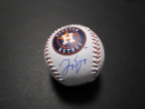 George Springer of the Houston Astros signed autographed logo baseball PAAS COA 698