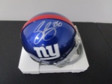 Saquon Barkley of the NY Giants signed autographed mini football helmet PAAS COA 048