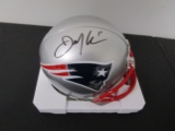 Julian Edelman of the New England Patriots signed autographed mini football helmet PAAS COA 047