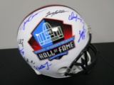 Jim Brown Brett Favre Emmitt Smith +others signed full size HOF custom helmet PAAS LOA 523