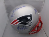 Tom Brady Rob Gronkowski Edelman +others Patriots signed full size custom helmet PAAS LOA 519