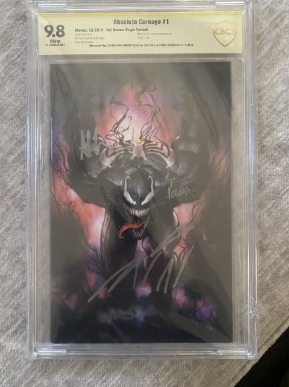 Absolute Carnage #1 CBCS 9.8 White, Signed