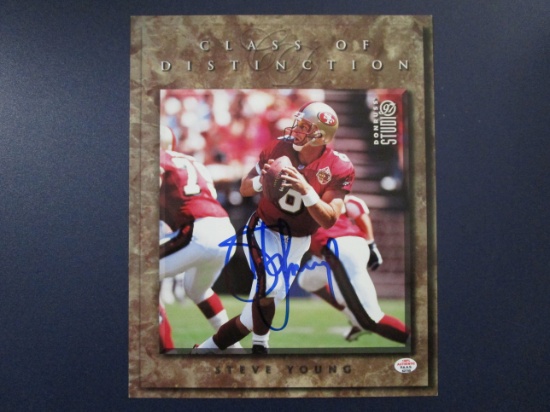 Steve Young of the San Francisco 49ers signed autographed 8x11 jumbo card / photo COA 750