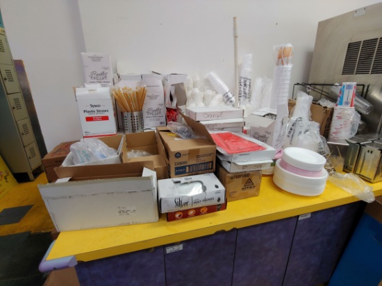 Plastic and Paper Goods Lot