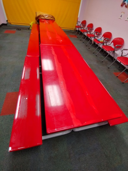 3 6' Approx Red Preschool Style Children Picnic Table