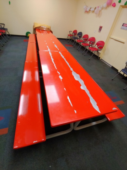 3 6' Approx Orange Preschool Style Children Picnic Table