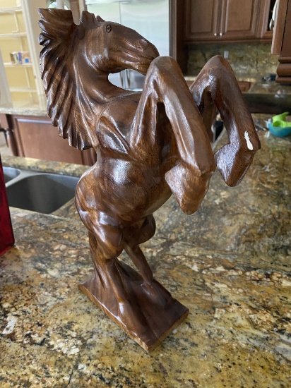 Wood Carved Horse