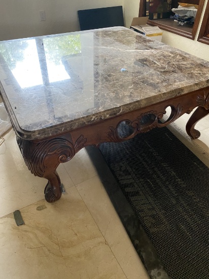 Coffee Table with Marble Top