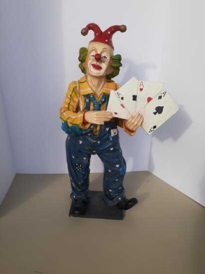 Clown Handing four Aces by Upper Deck - 24 inches