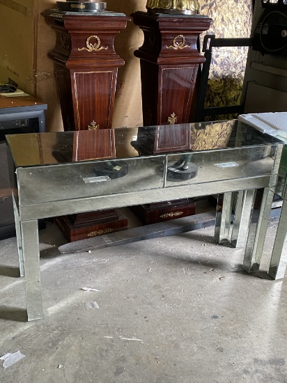 New Mirrored Two Draw Console table or Desk