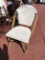 Rattan and White Sling Fabric Indoor / Outdoor Chairs