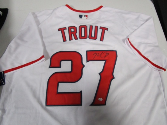 Mike Trout of the LA Angels signed autographed baseball jersey PAAS COA 465