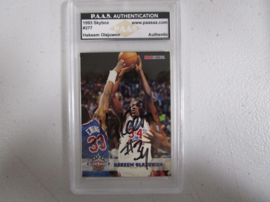 Hakeem Olajuwon All Star signed autographed 1993 Skybox #277 PAAS Authentic