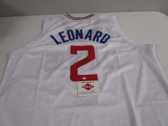 Kawhi Leonard of the LA Clippers signed autographed basketball jersey PAAS COA 775