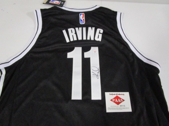 Kyrie Irving of the Brooklyn Nets signed autographed basketball jersey PAAS COA 113