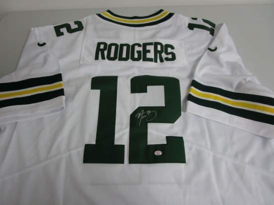 Aaron Rodgers of the Green Bay Packers signed autographed football jersey PAAS COA 366