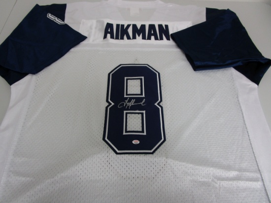 Troy Aikman of the Dallas Cowboys signed autographed football jersey PAAS COA 354