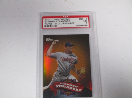 Stephen Strausburg Nationals 2010 Topps Chrome Target Excl Refractor BC-1 PSA NM 7