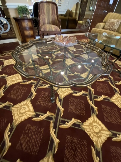 Decorative Metal and Glass Table
