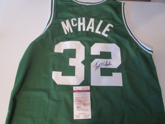 Kevin McHale of the Boston Celtics signed autographed basketball jersey JSA COA 891