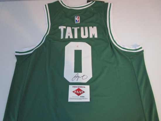 Jayson Tatum of the Boston Celtics signed autographed basketball jersey PAAS COA 082