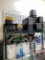 Metro Wall Mount Epoxy Coated Storage System above Three Compartment Sink