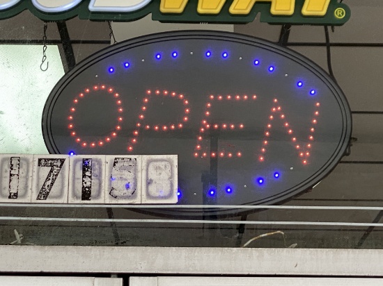 Large Two Color "OPEN" Sign