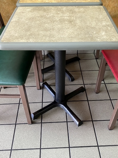 24" x 20" Two Top Tables with Heavy Duty Metal Base