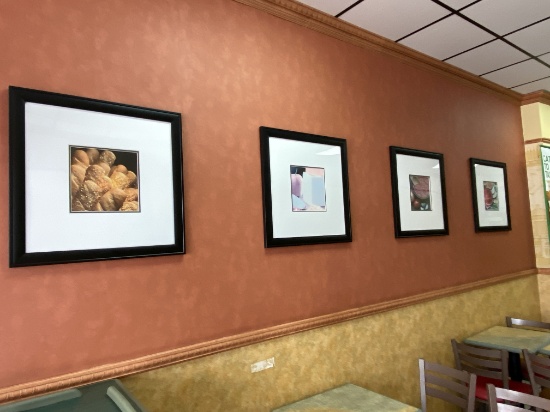 Food Pictures Framed in Glass and Matted