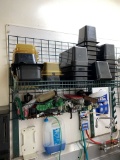 Metro Wall Mount Epoxy Coated Storage System above Three Compartment Sink