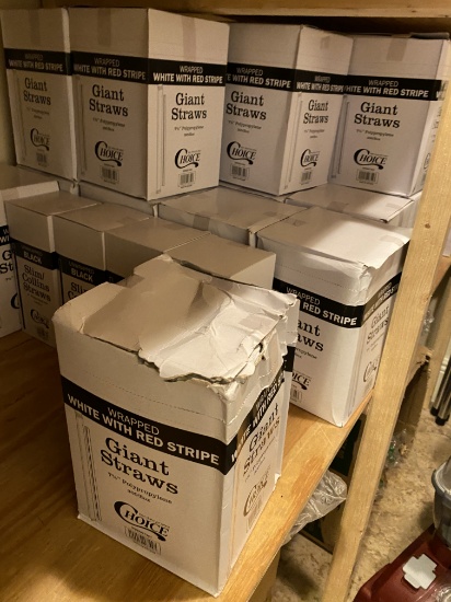 Boxes of Plastic Straws